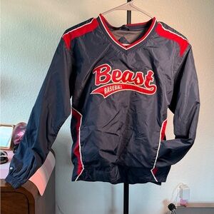 Vintage Holloway Beast Baseball Youth Pullover Jacket - Navy, Red, and White